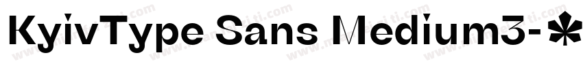 KyivType Sans Medium3字体转换